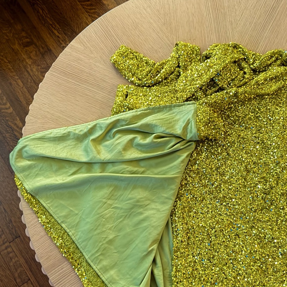 Never Fully Dressed Yellow Sequin Mini Dress NWT - image 2